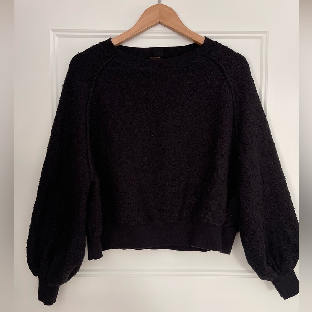 Free People Black Cotton Sweater size XS